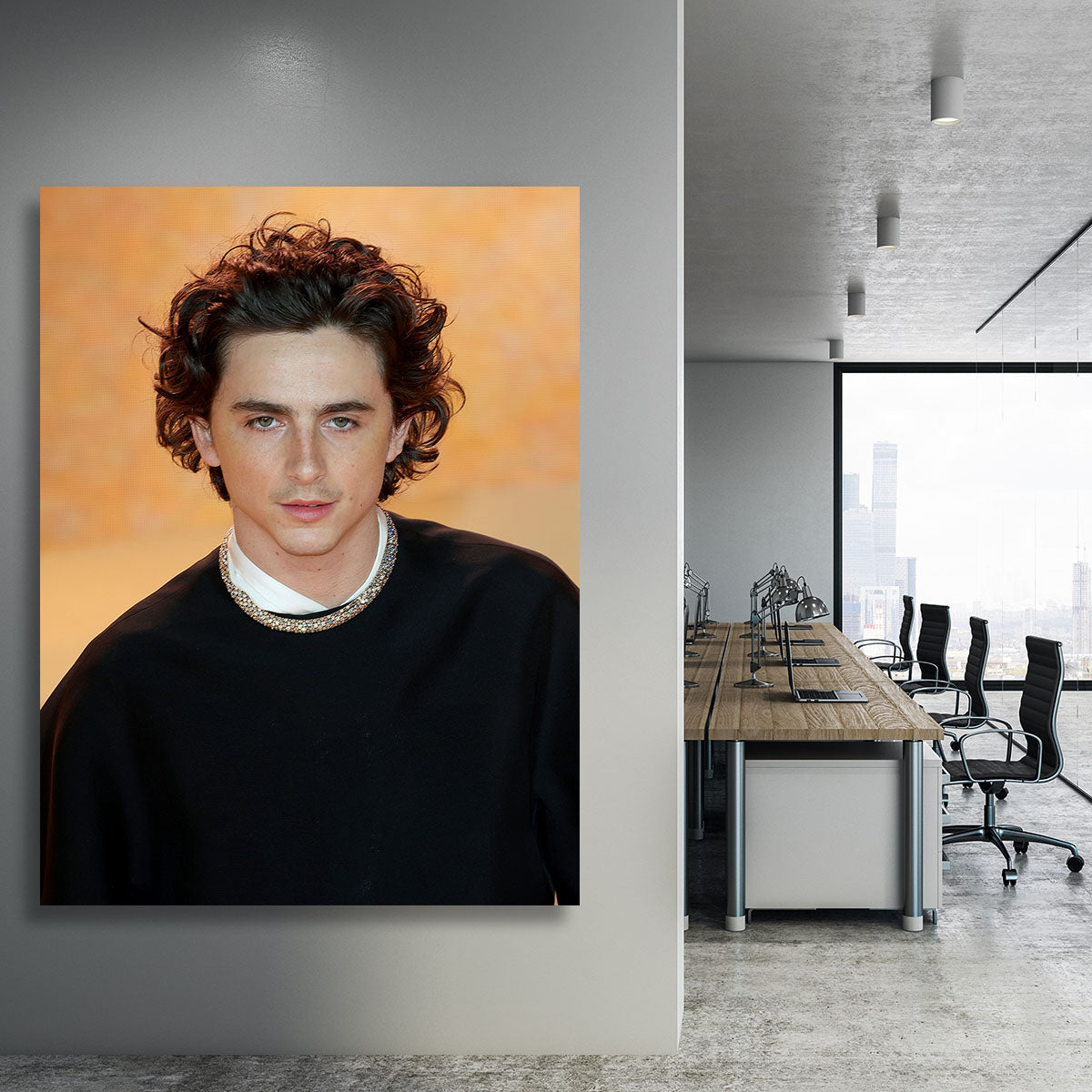 Timothee Chalamet at the premiere of Dune part two Canvas Print or Poster - Canvas Art Rocks - 3