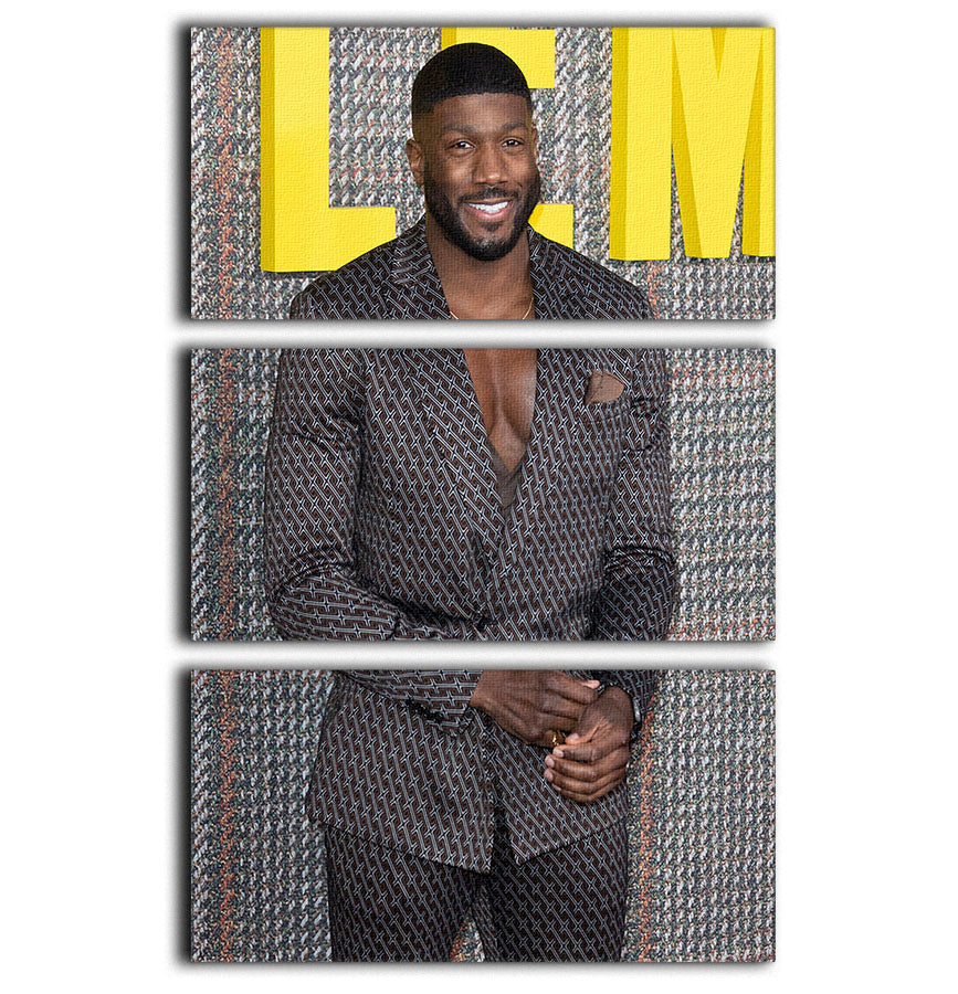 Toby Olubi at The Gentleman UK TV Premiere 3 Split Panel Canvas Print - Canvas Art Rocks - 1