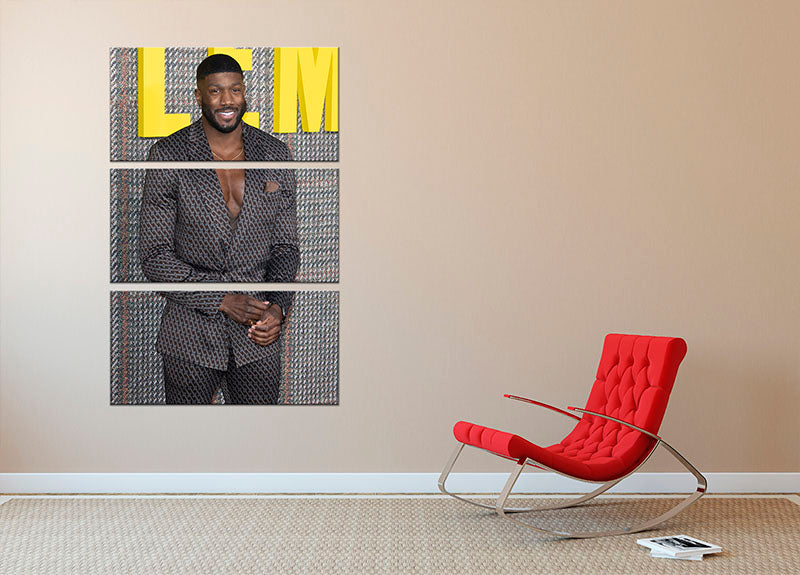 Toby Olubi at The Gentleman UK TV Premiere 3 Split Panel Canvas Print - Canvas Art Rocks - 2