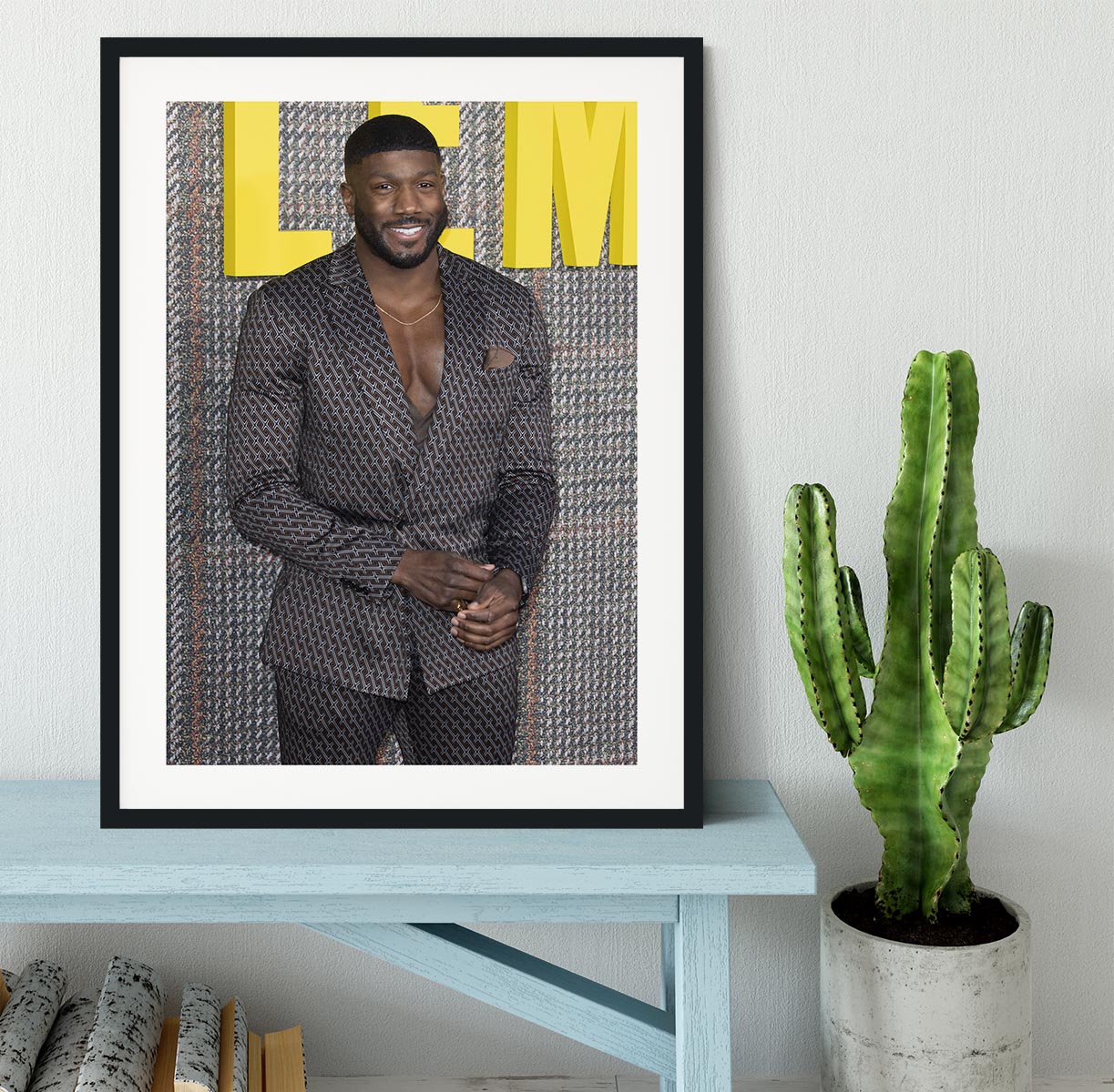 Toby Olubi at The Gentleman UK TV Premiere Framed Print - Canvas Art Rocks - 1