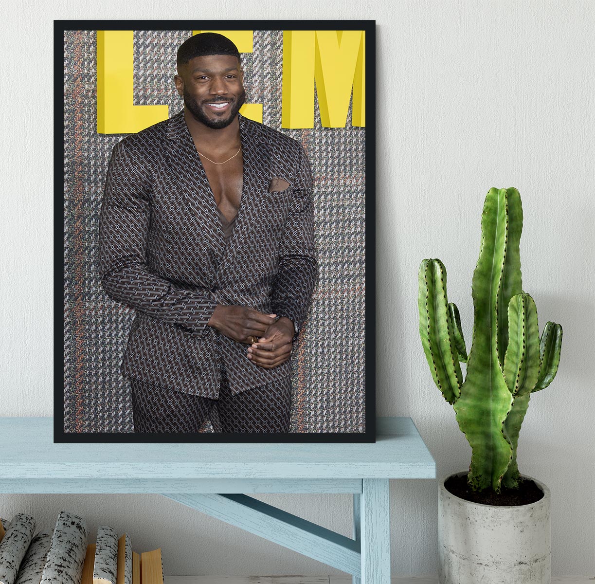 Toby Olubi at The Gentleman UK TV Premiere Framed Print - Canvas Art Rocks - 2