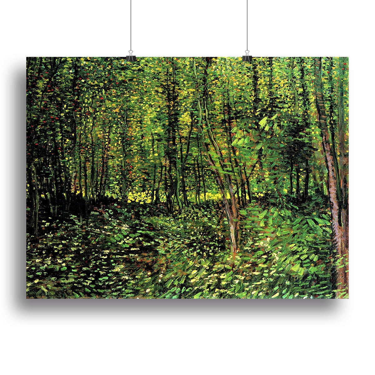 Trees and Undergrowth 2 by Van Gogh Poster - Unframed