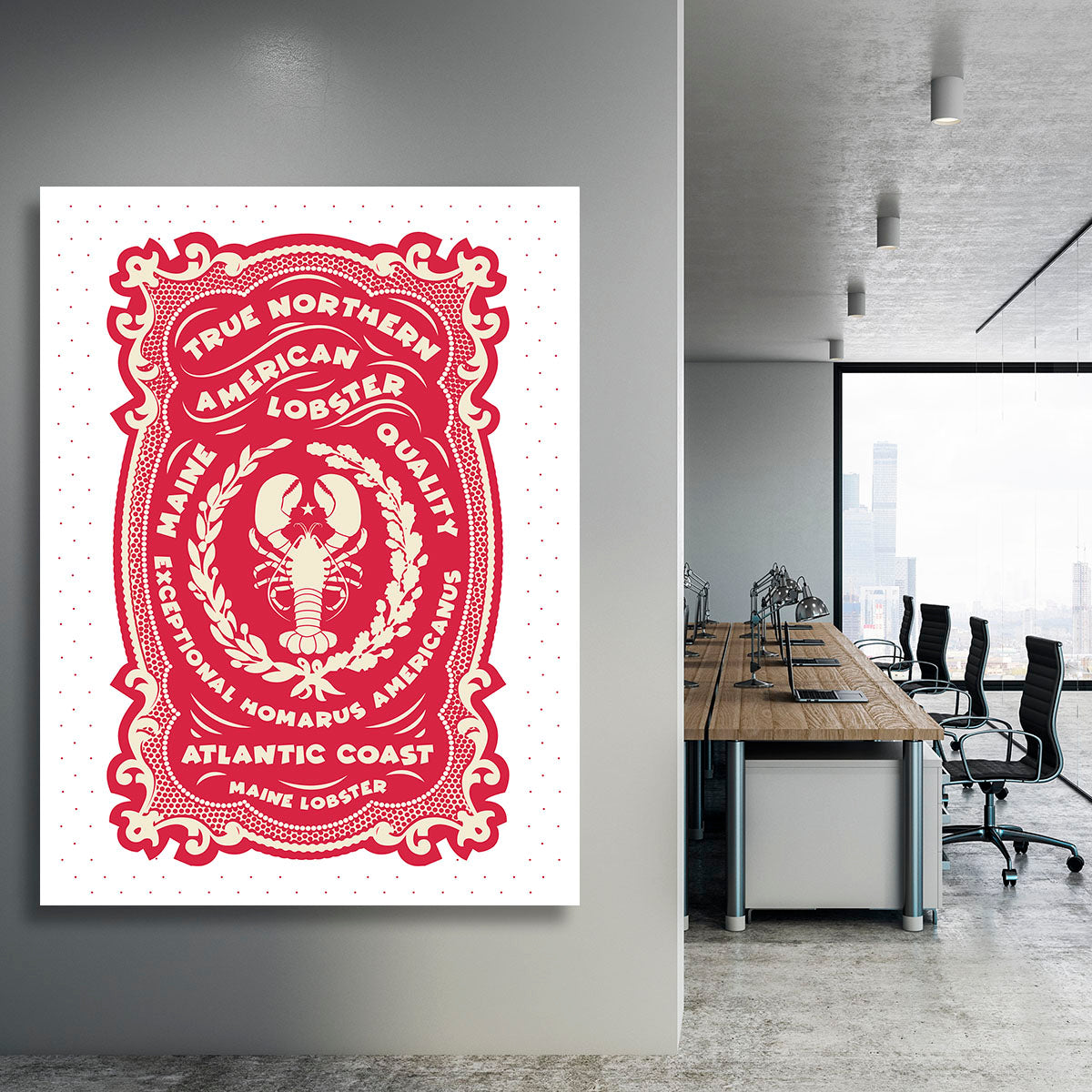 True Northern Red Lobster Canvas Print or Poster - Canvas Art Rocks - 3