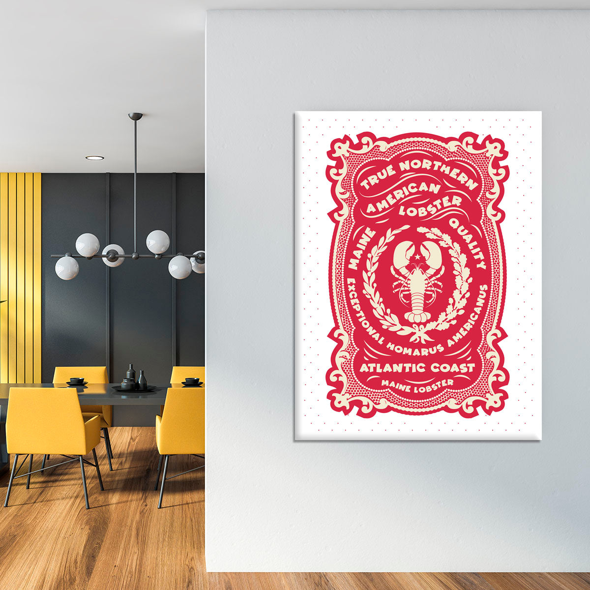 True Northern Red Lobster Canvas Print or Poster - Canvas Art Rocks - 4