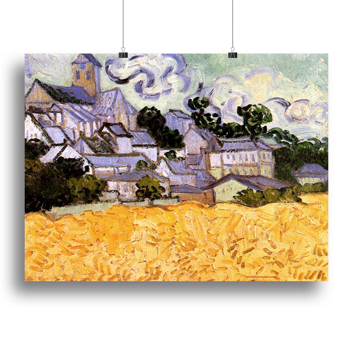 View of Auvers with Church by Van Gogh Poster - Unframed