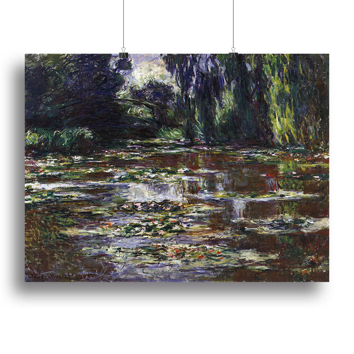 Water lilies water landscape 3 by Monet Poster - Unframed