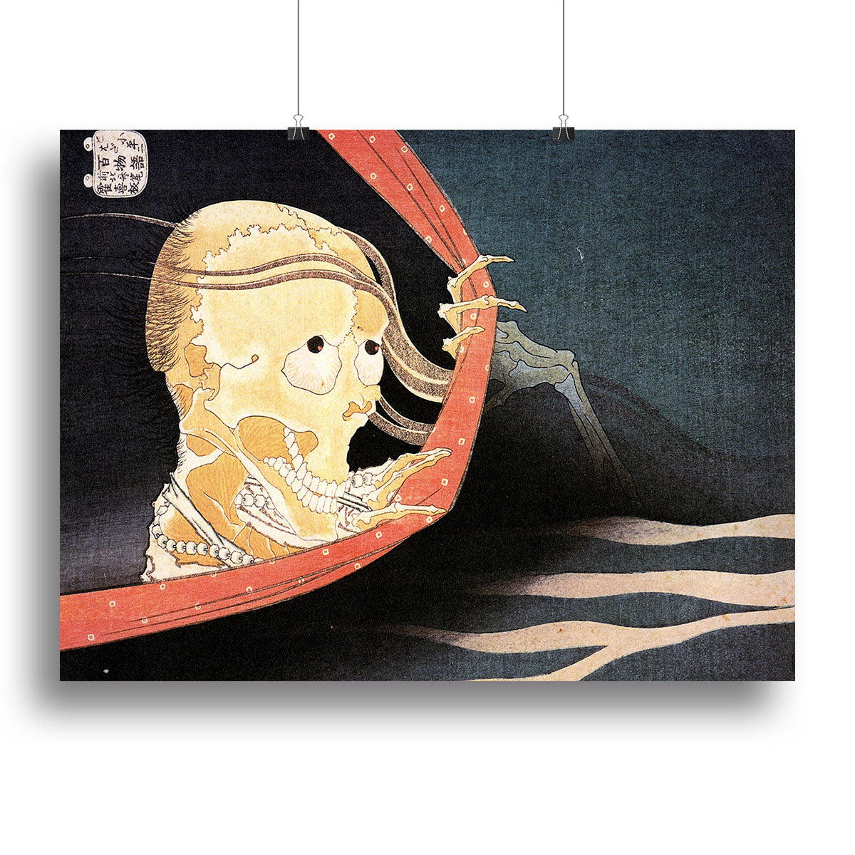 Weird Skeleton by Hokusai Poster - Unframed