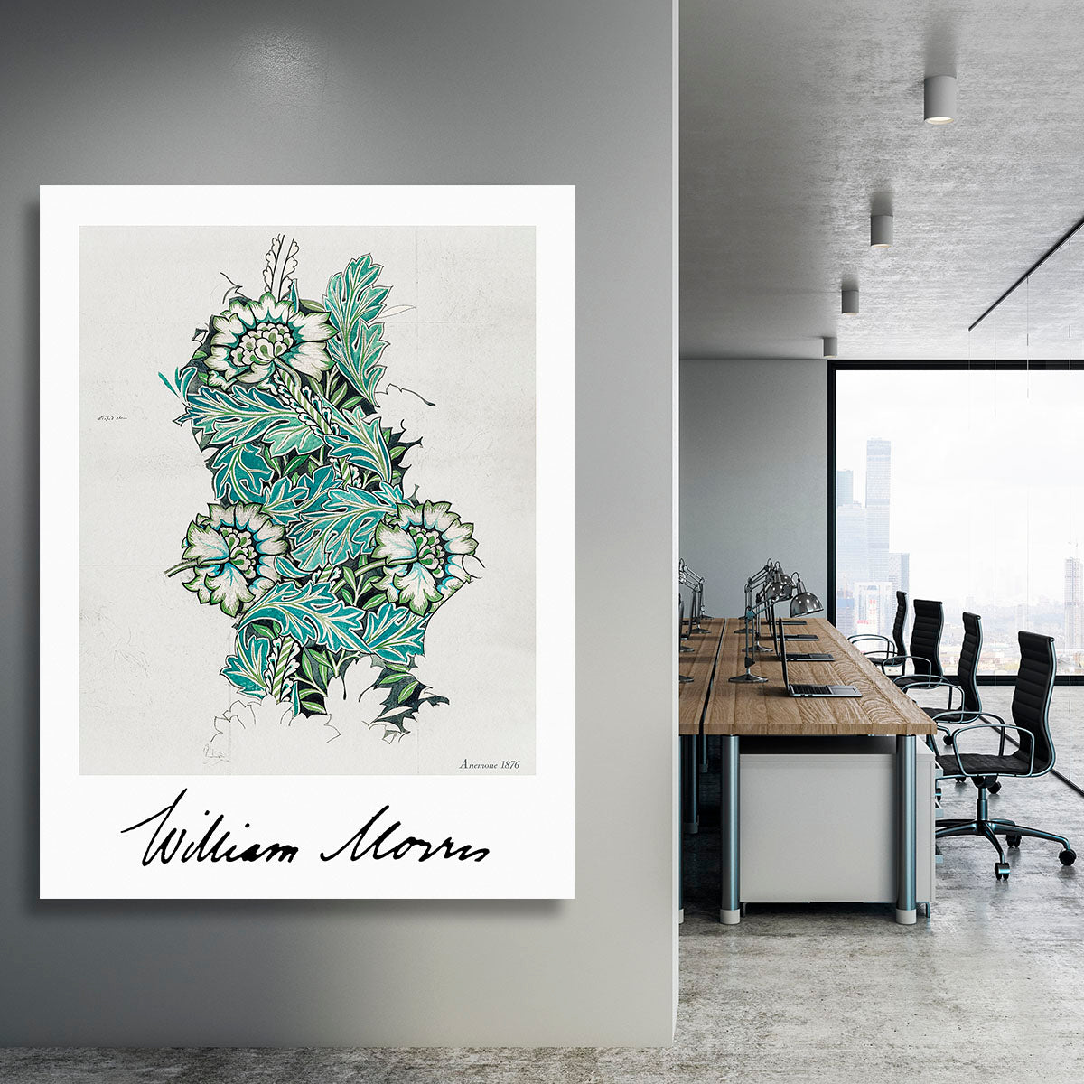 William Morris Anemone Canvas Print or Poster - Canvas Art Rocks - 3