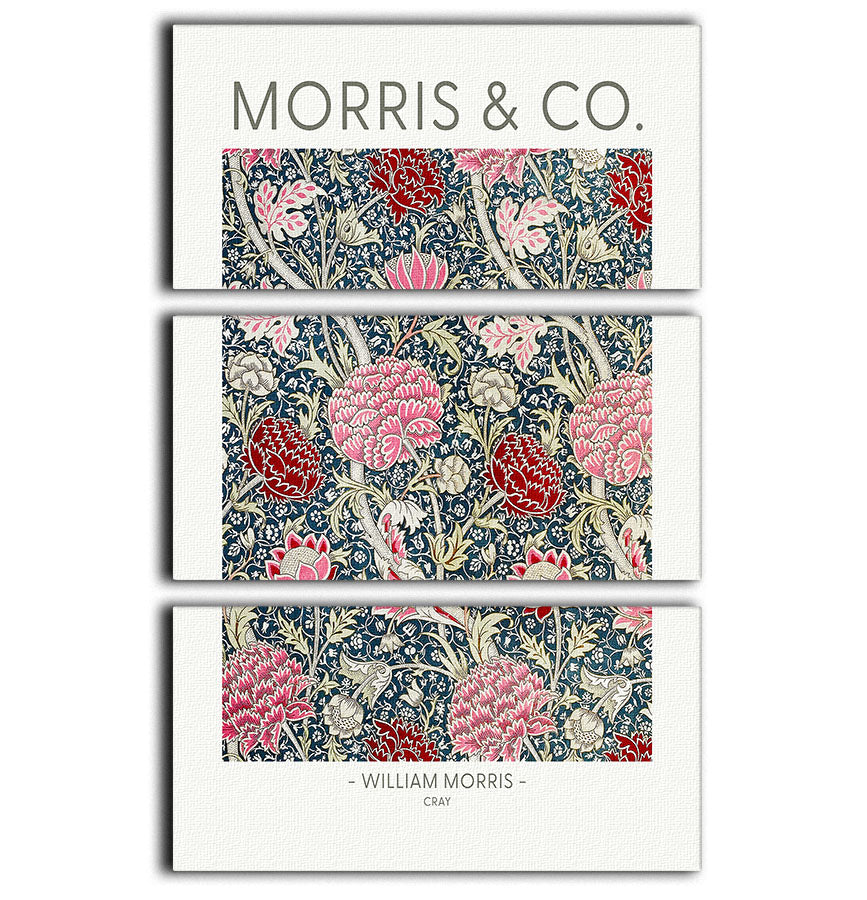 William Morris Cray 3 Split Panel Canvas Print - Canvas Art Rocks - 1