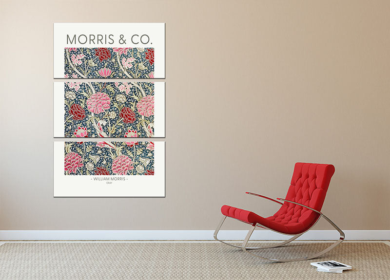 William Morris Cray 3 Split Panel Canvas Print - Canvas Art Rocks - 2