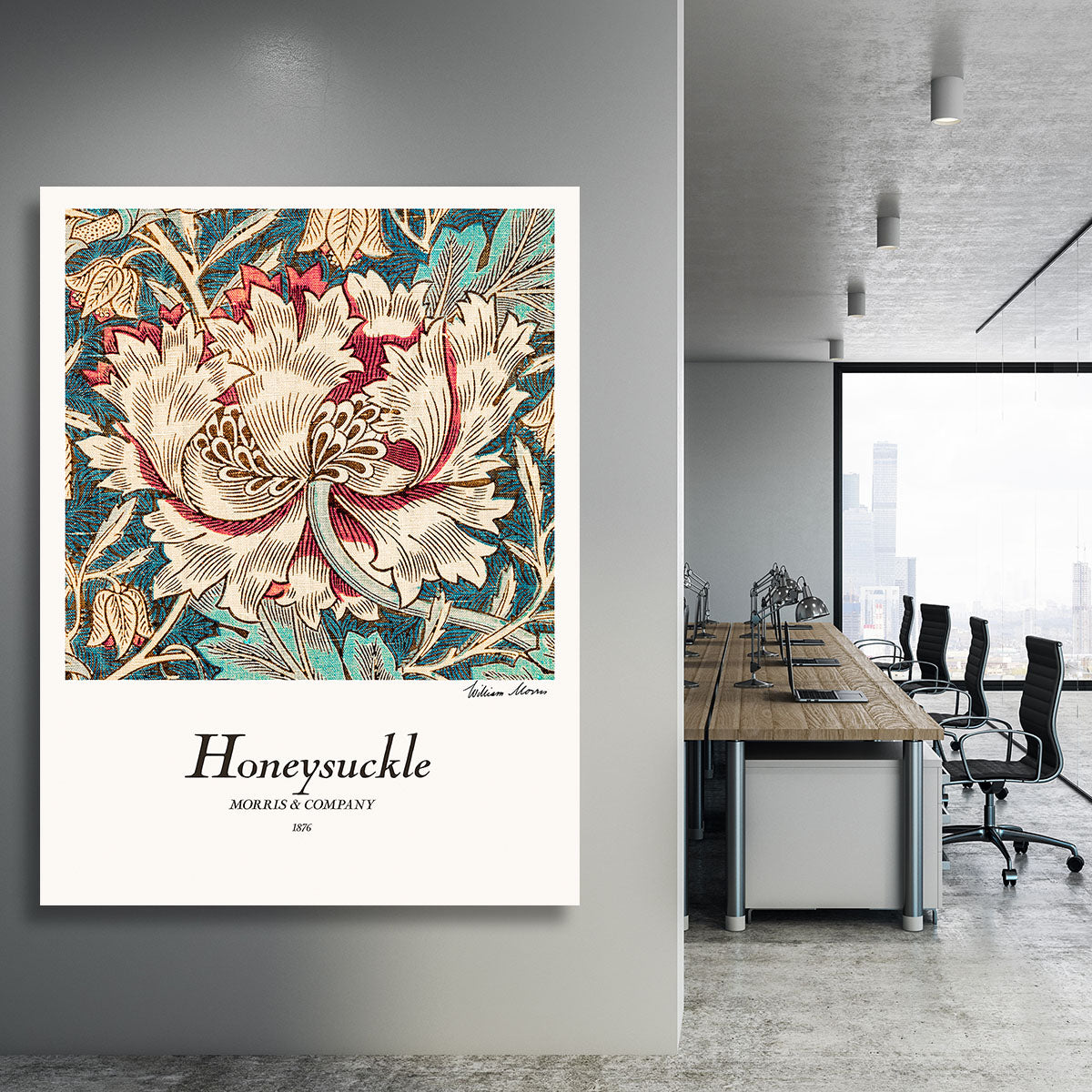 William Morris Honeysuckle Canvas Print or Poster - Canvas Art Rocks - 3