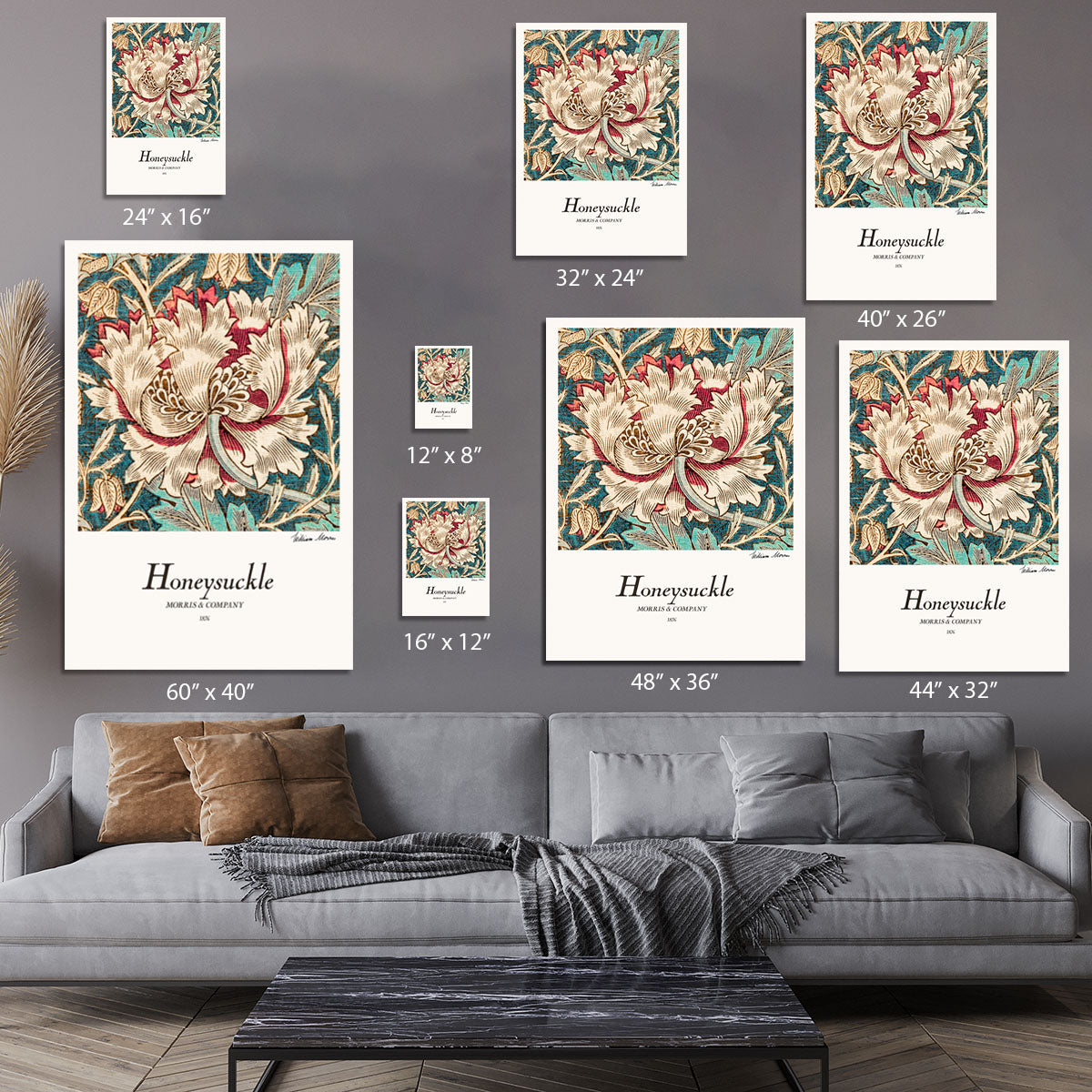 William Morris Honeysuckle Canvas Print or Poster - Canvas Art Rocks - 7