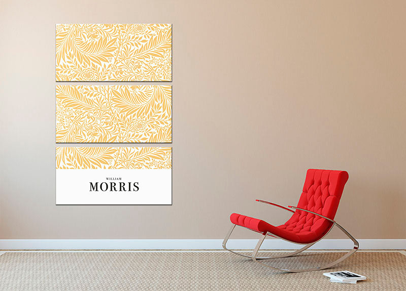 William Morris Larkspur 3 Split Panel Canvas Print - Canvas Art Rocks - 2