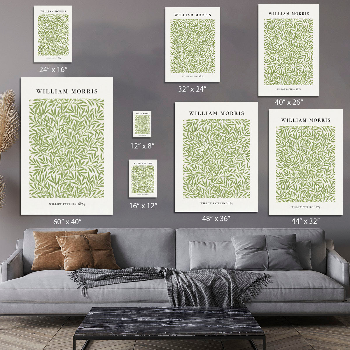 William Morris Willow Pattern Canvas Print or Poster - Canvas Art Rocks - 7