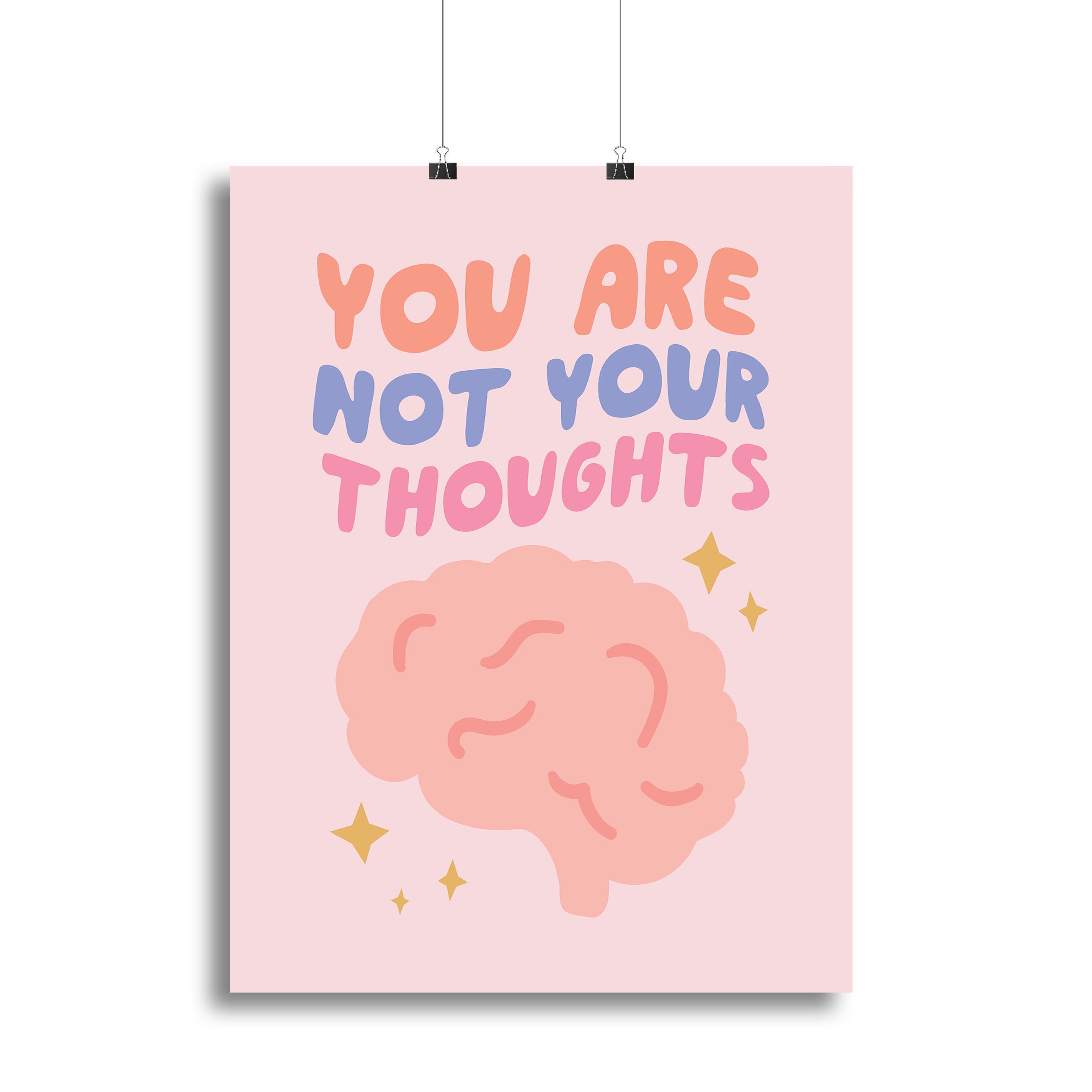 You Are Not Your Thoughts Brain Canvas Print or Poster - Canvas Art Rocks - 2
