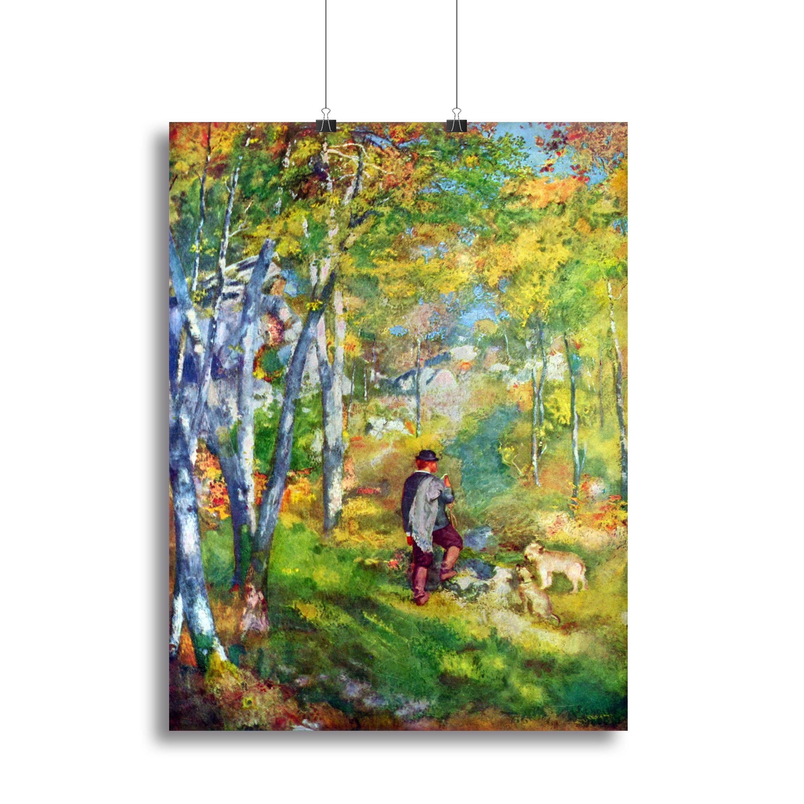 Young man in the forest of Fontainebleau by Renoir Poster - Unframed