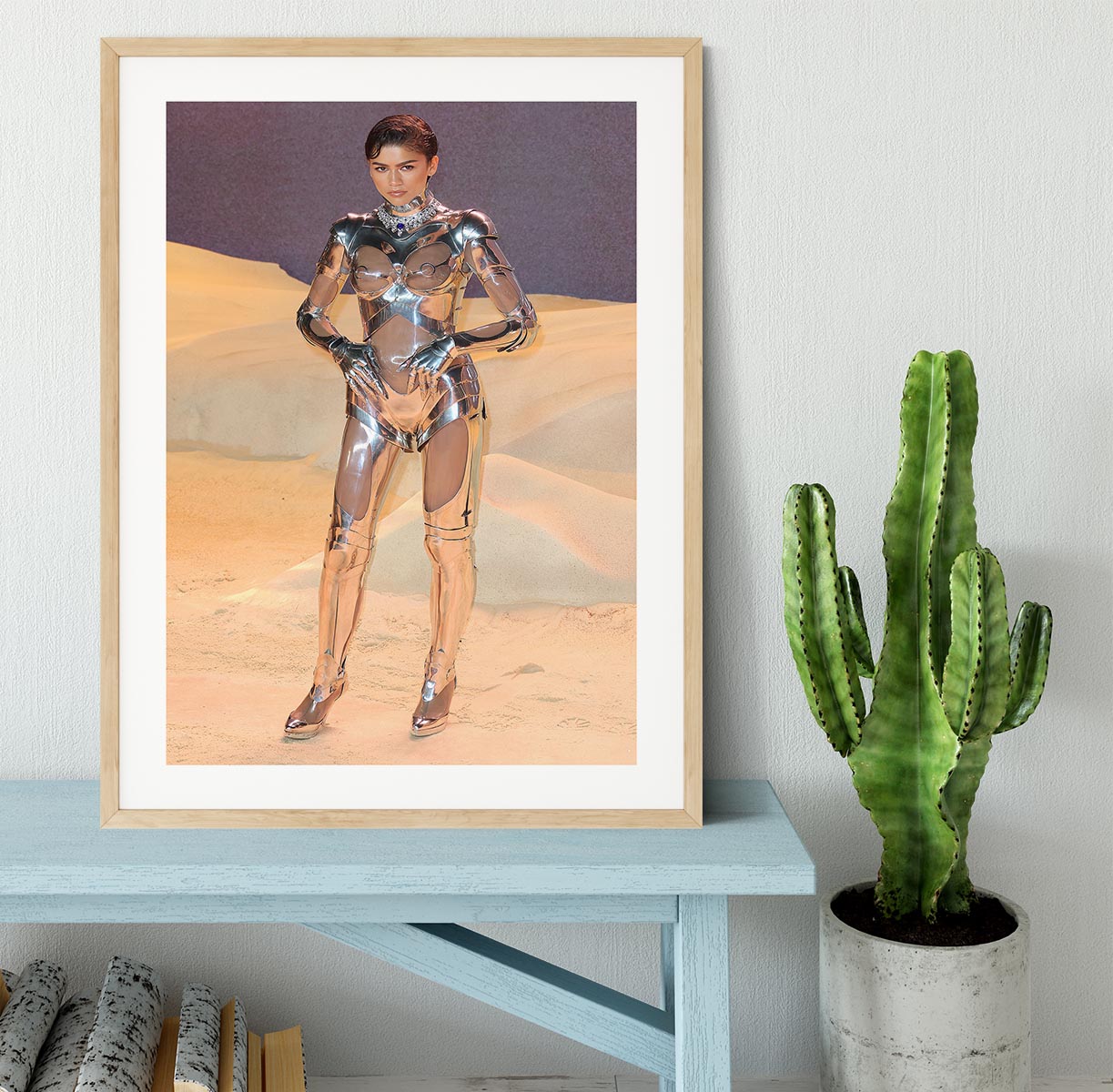 Zendaya at the premiere of Dune part two Framed Print - Canvas Art Rocks - 3