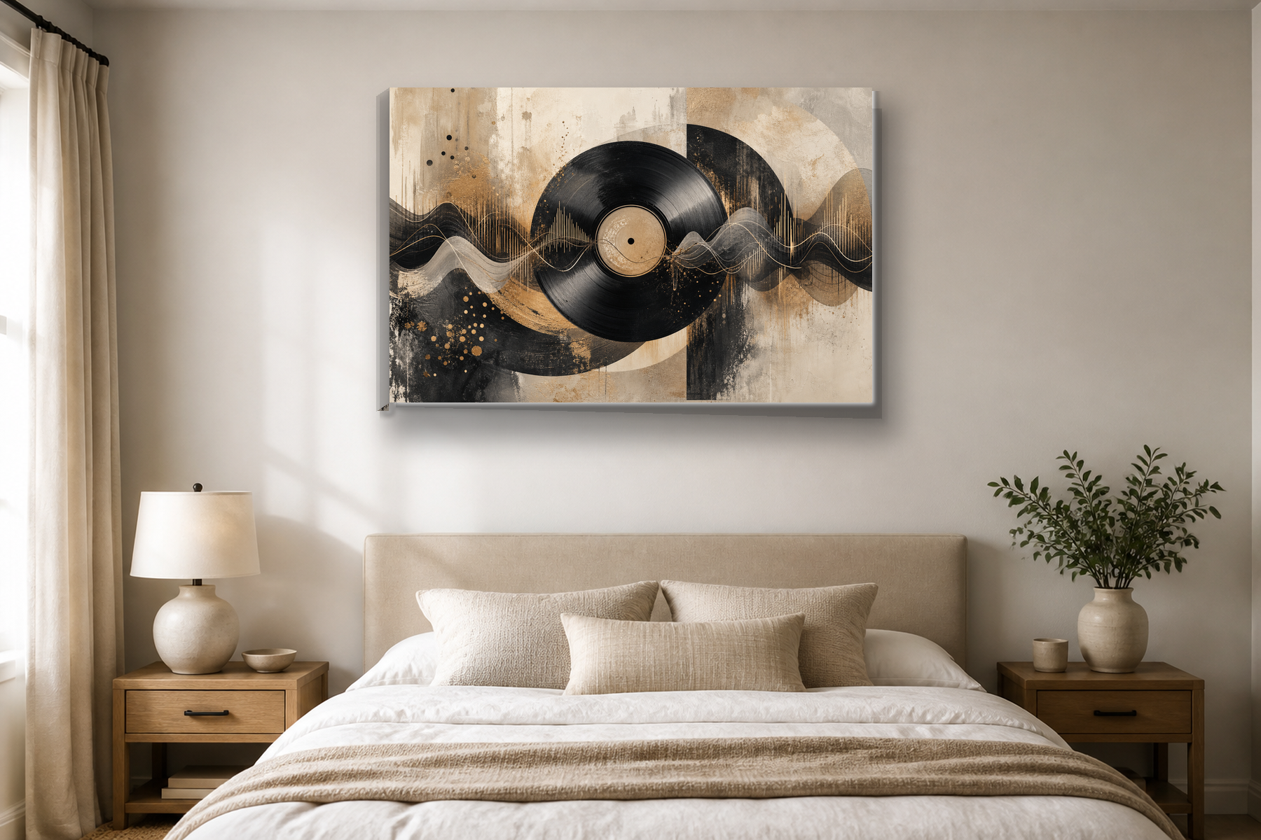 Abstract Vinyl Soundwave Canvas Print