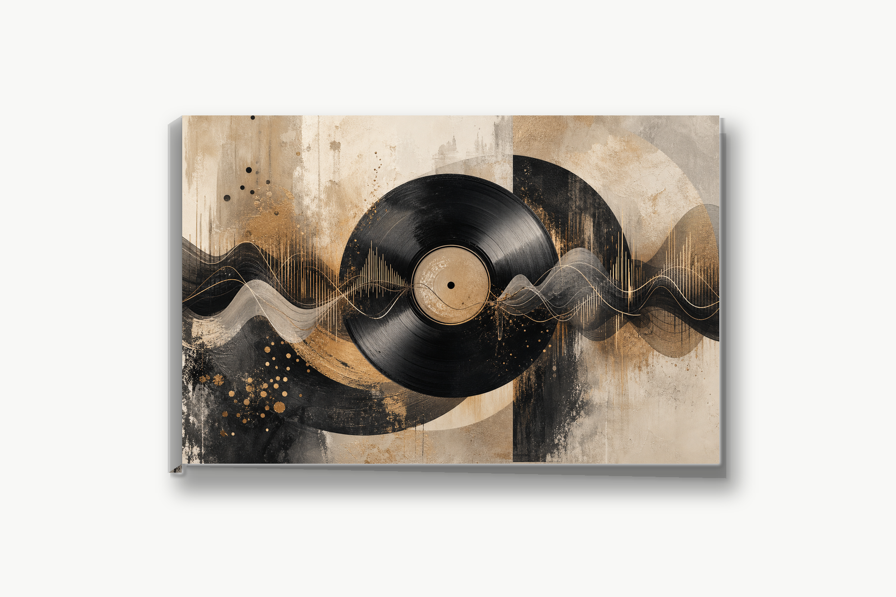 Abstract Vinyl Soundwave Canvas Print