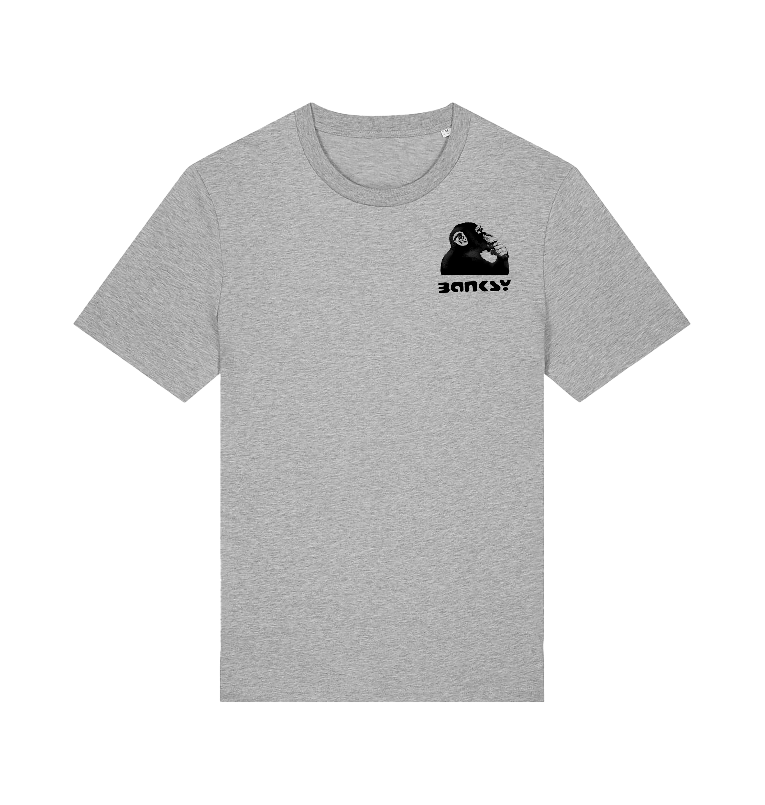 Heather Grey Printed T-shirt Front