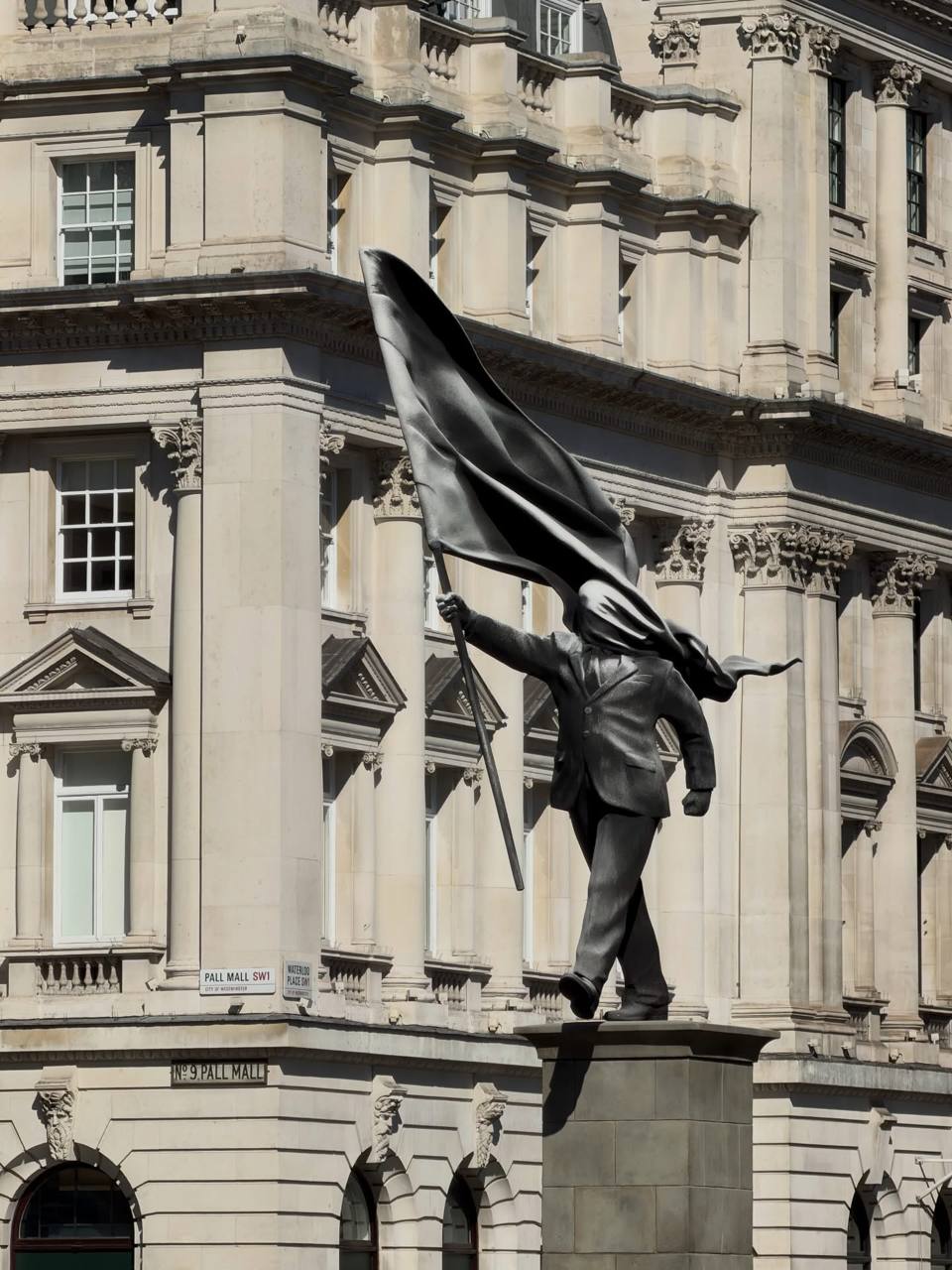Banksy Waterloo Place Statue Canvas Print or Poster - Canvas Art Rocks - 1