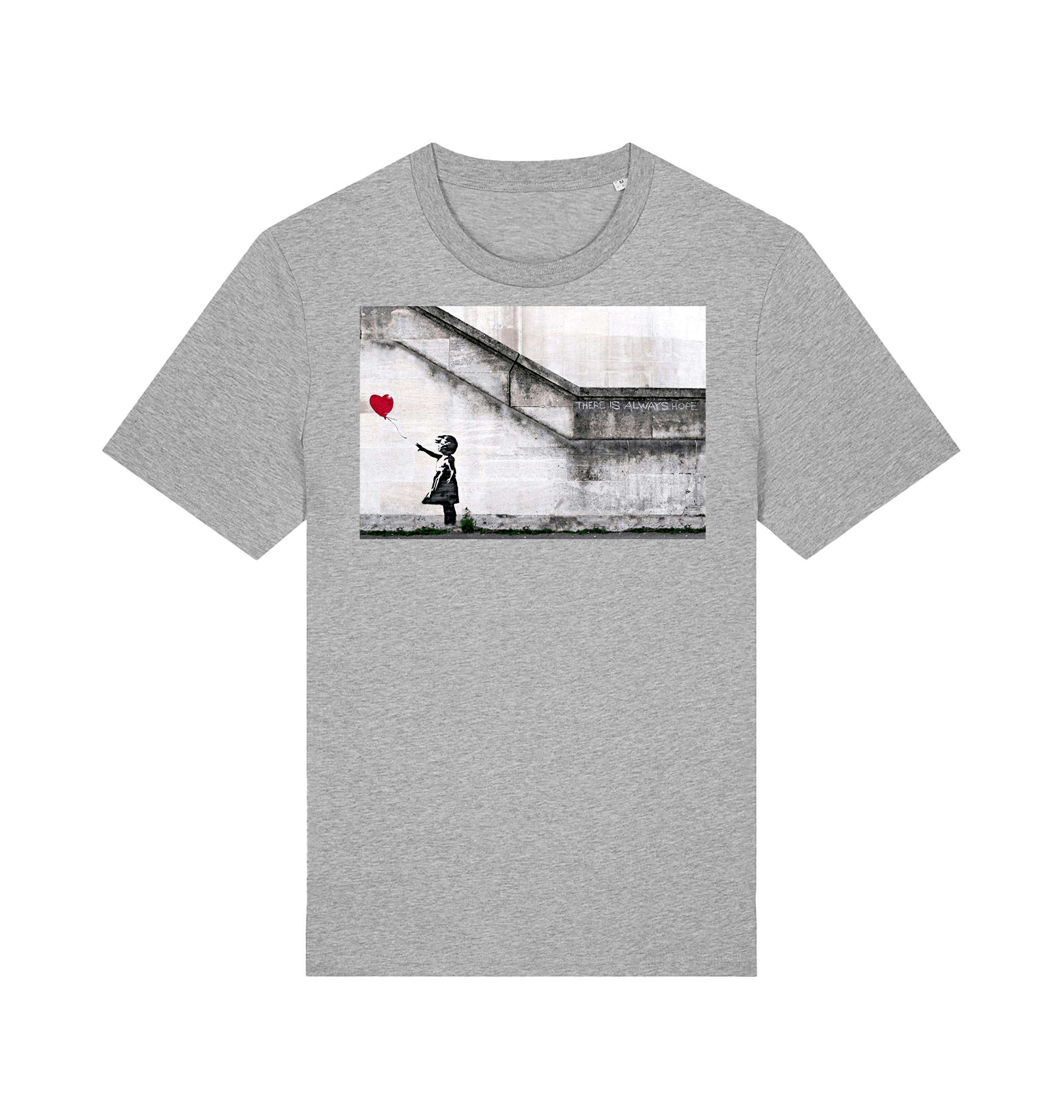 Heather Grey Printed T-shirt Front