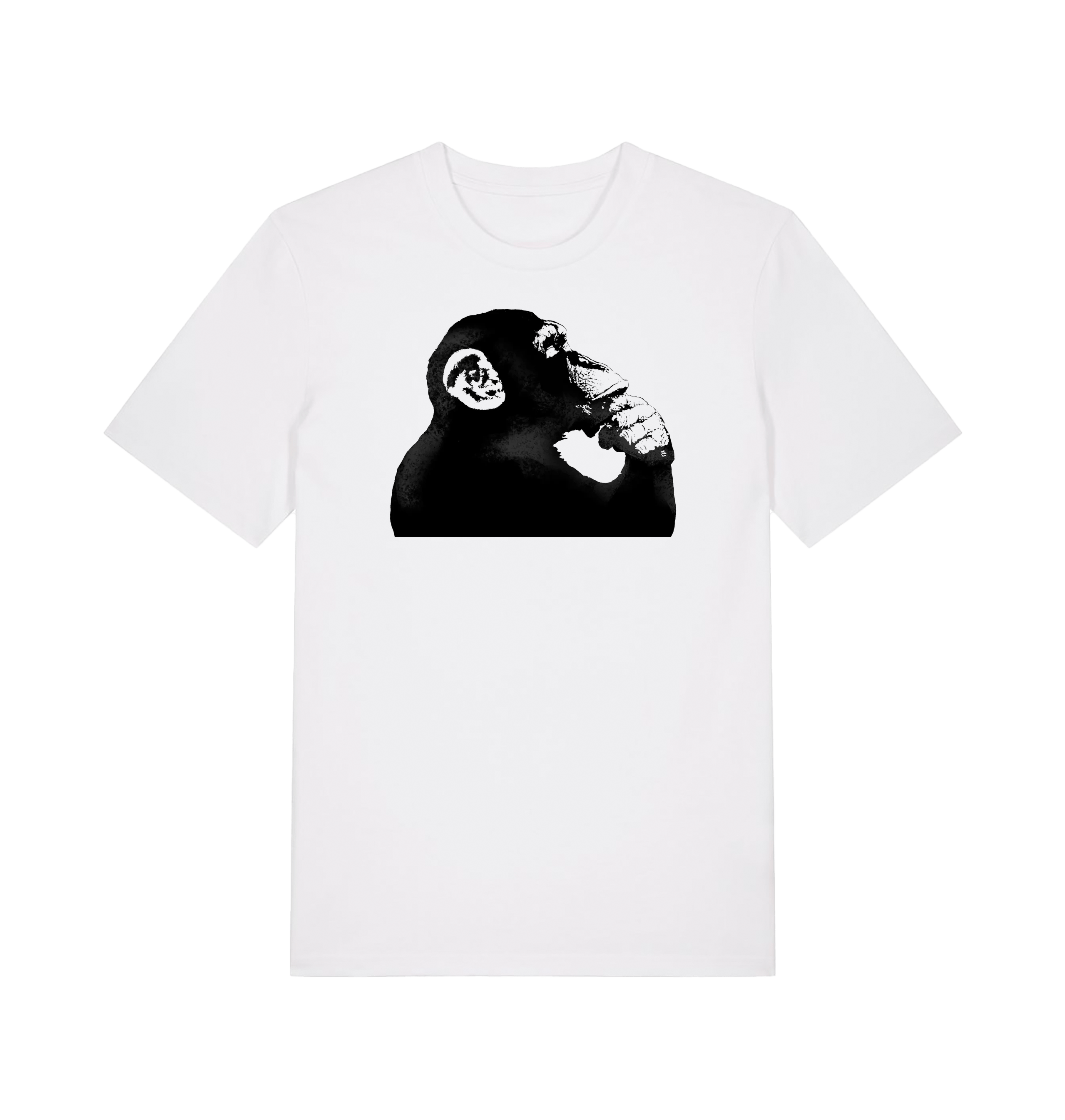 White Printed T-shirt Front