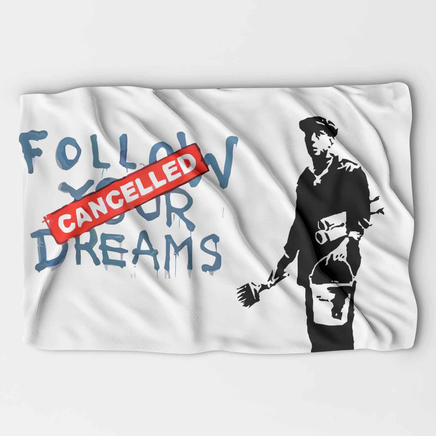 Banksy Follow Your Dreams Blanket