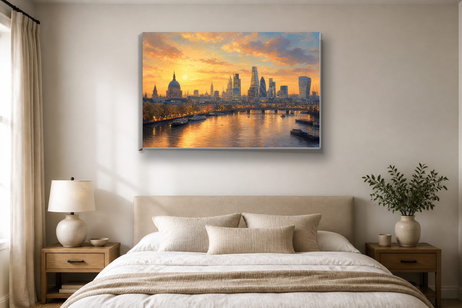 Golden Hour London Skyline Canvas Print