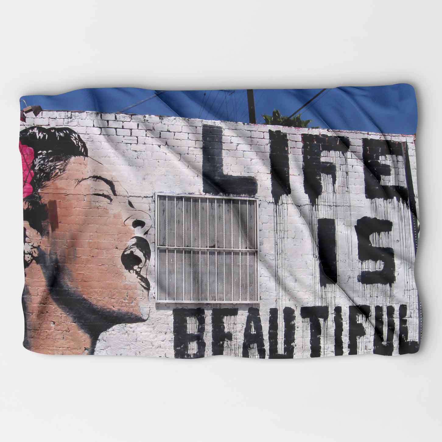 Banksy Life is Beautiful Blanket