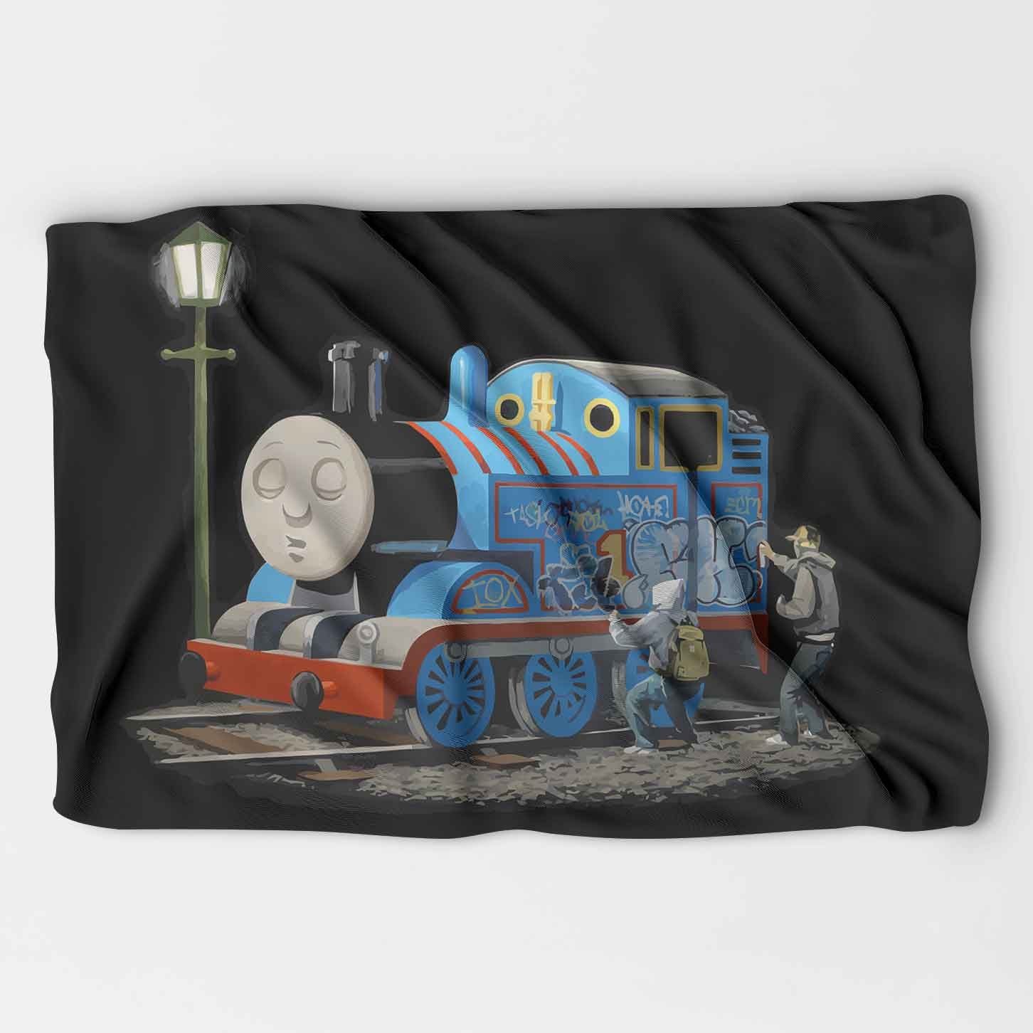 Banksy Thomas the Tank Engine Blanket