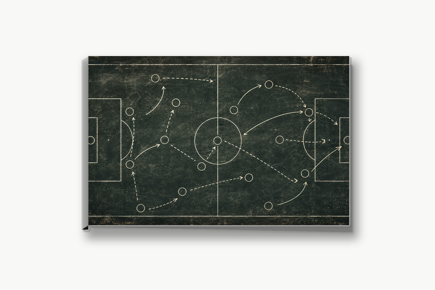 Vintage Football Tactics Board Canvas Print