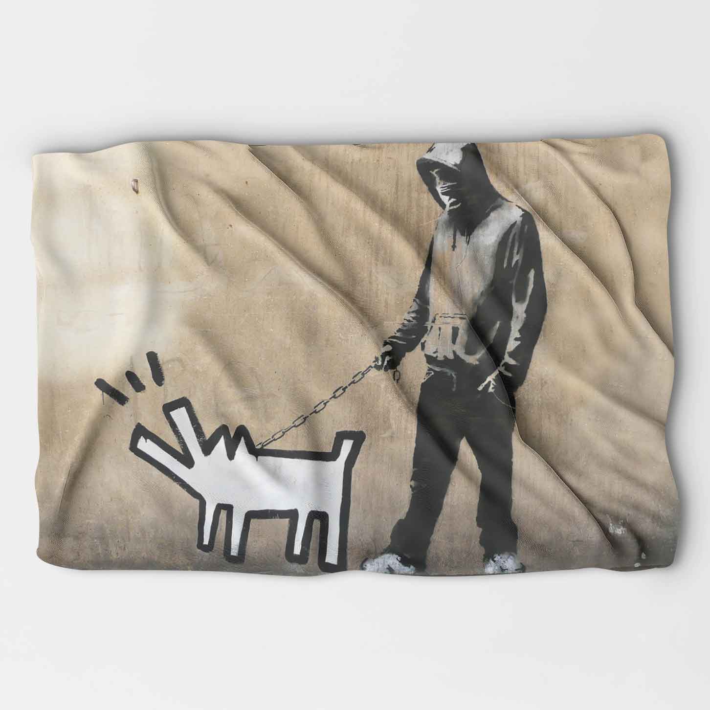 Banksy Keith Haring Dog Blanket