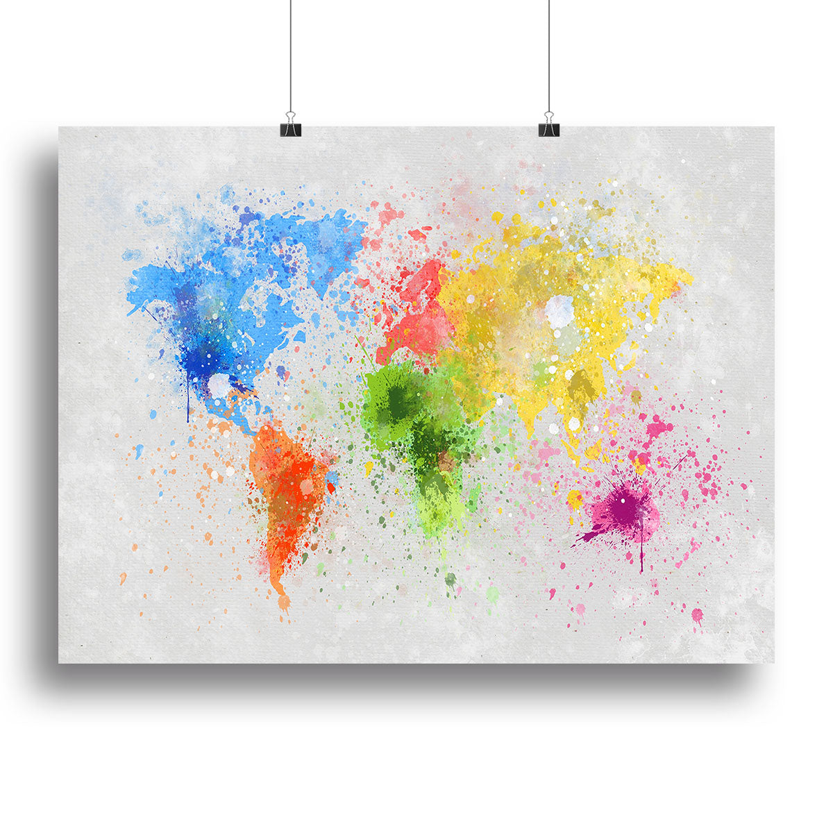 world map painting Poster - Unframed