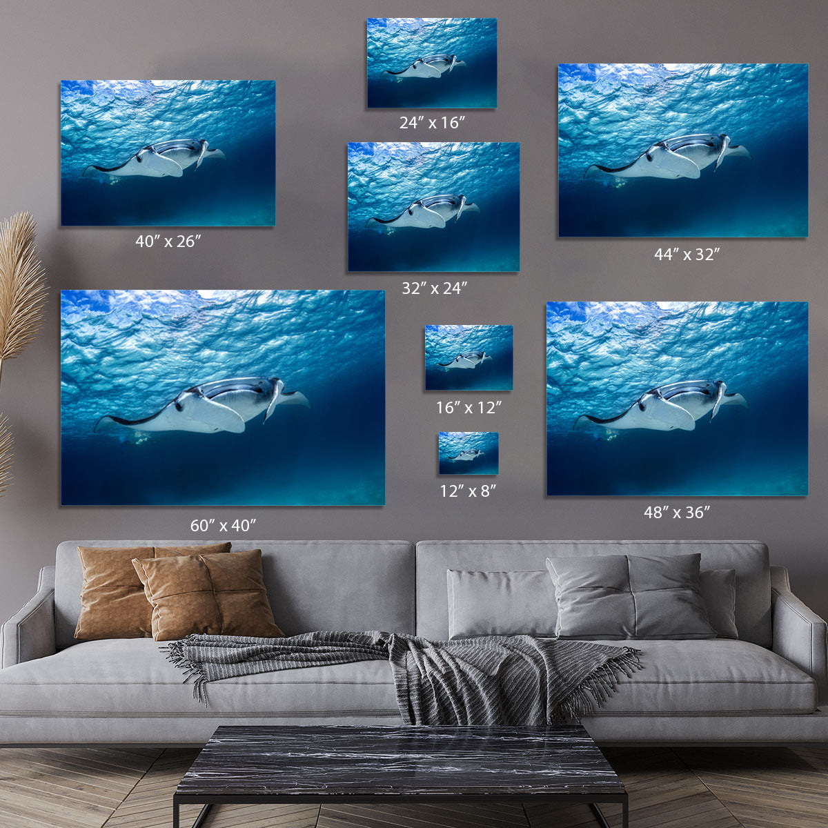 Manta Ray Canvas Print or Poster - Canvas Art Rocks - 7