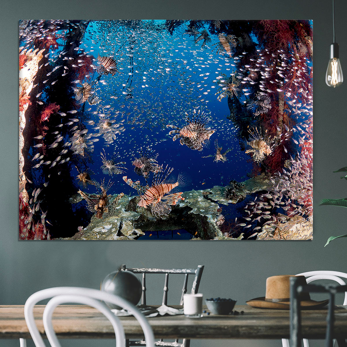 Lionfish Party Canvas Print or Poster - Canvas Art Rocks - 3