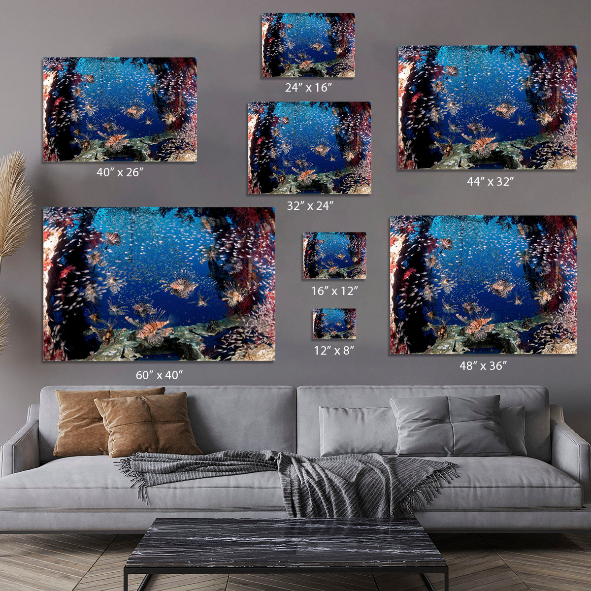 Lionfish Party Canvas Print or Poster - Canvas Art Rocks - 7