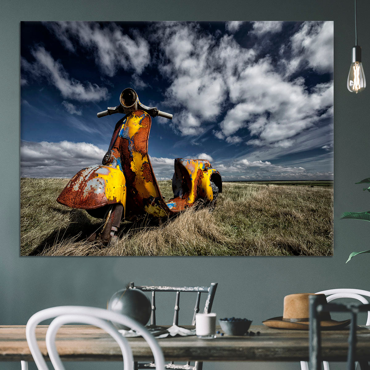 Yellow Scooter Canvas Print or Poster - Canvas Art Rocks - 3