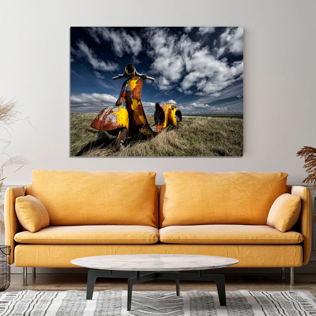 Yellow Scooter Canvas Print or Poster - Canvas Art Rocks - 4