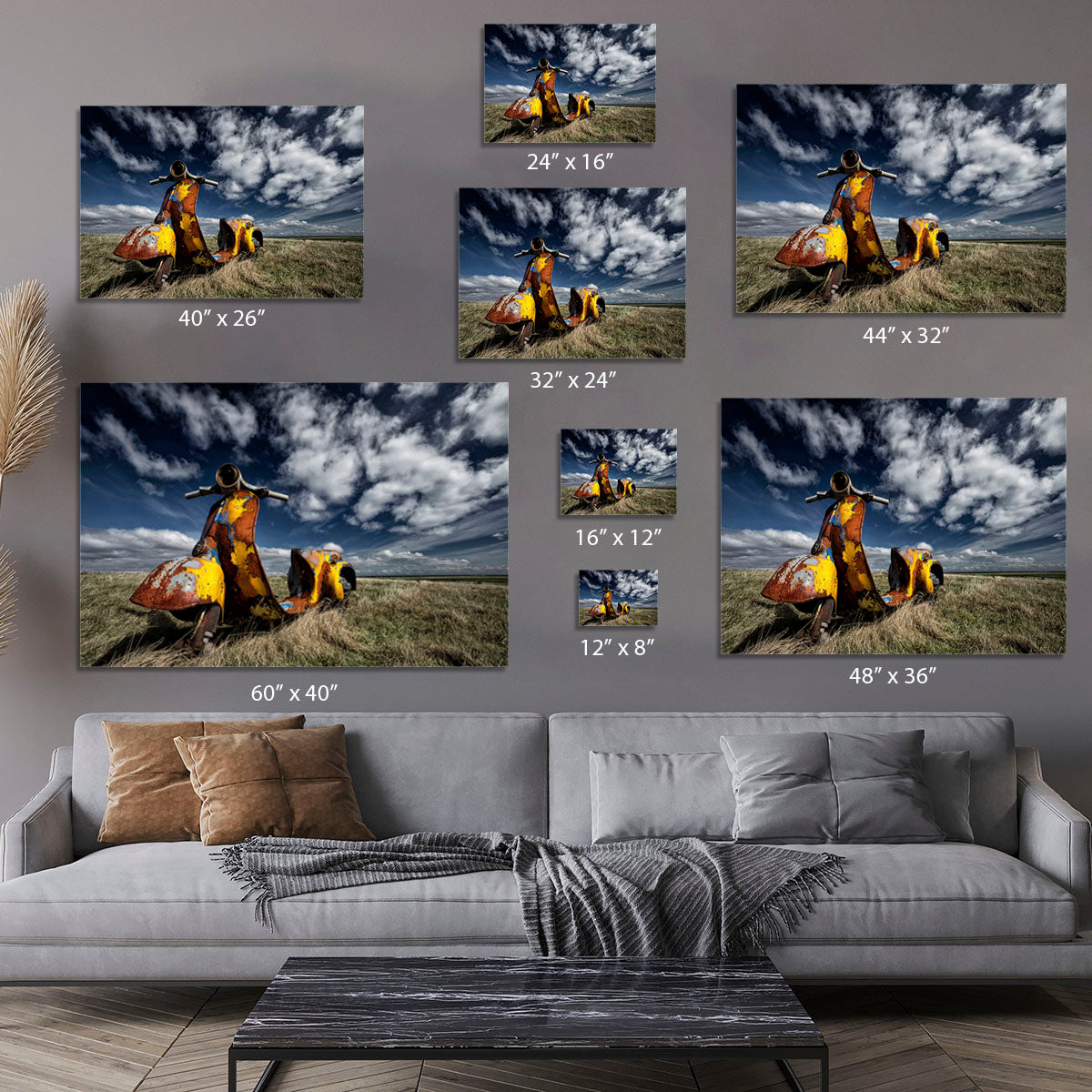 Yellow Scooter Canvas Print or Poster - Canvas Art Rocks - 7