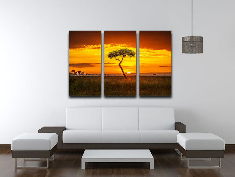 Primordial Africa 3 Split Panel Canvas Print - Canvas Art Rocks - 3