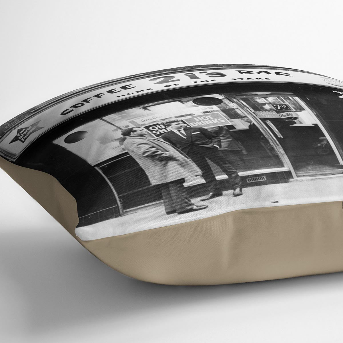 2is Coffee Bar in Old Compton Street Soho 1963 Cushion - Canvas Art Rocks - 2