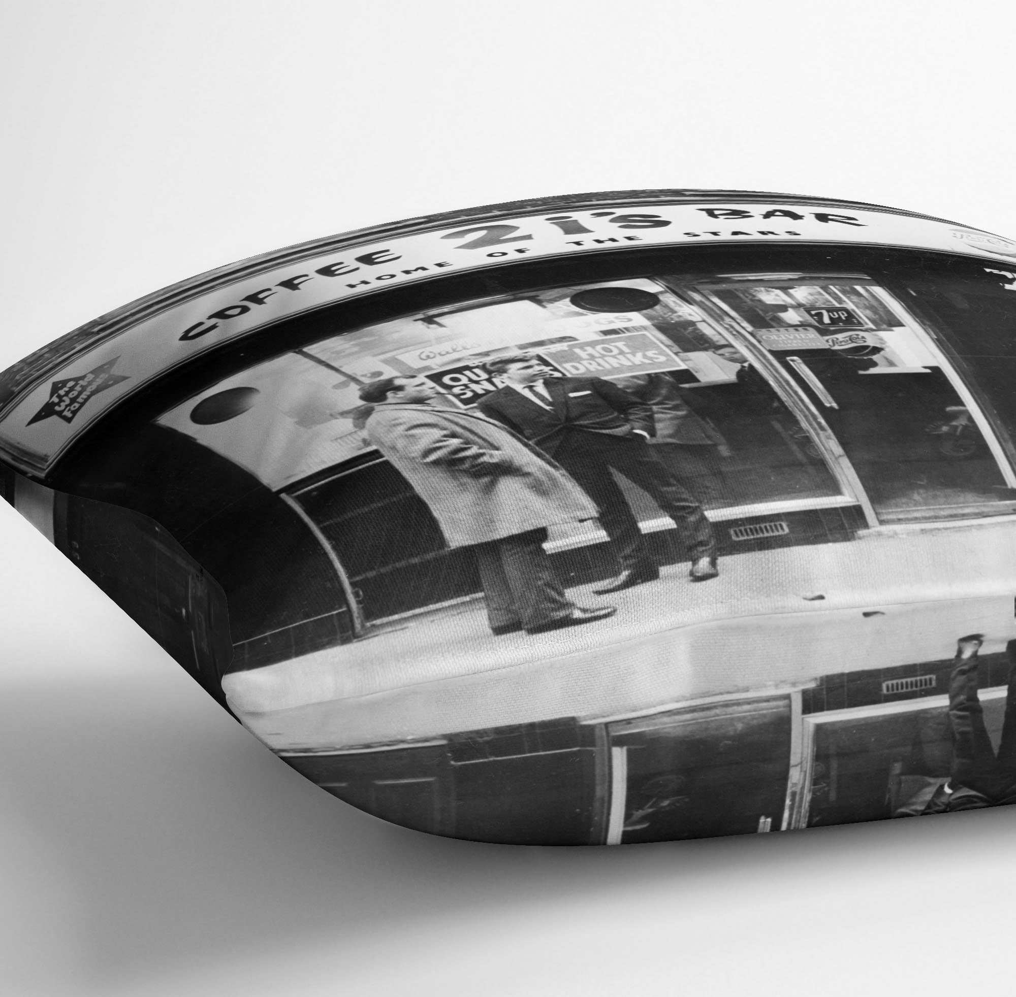 2is Coffee Bar in Old Compton Street Soho 1963 Cushion - Canvas Art Rocks - 3