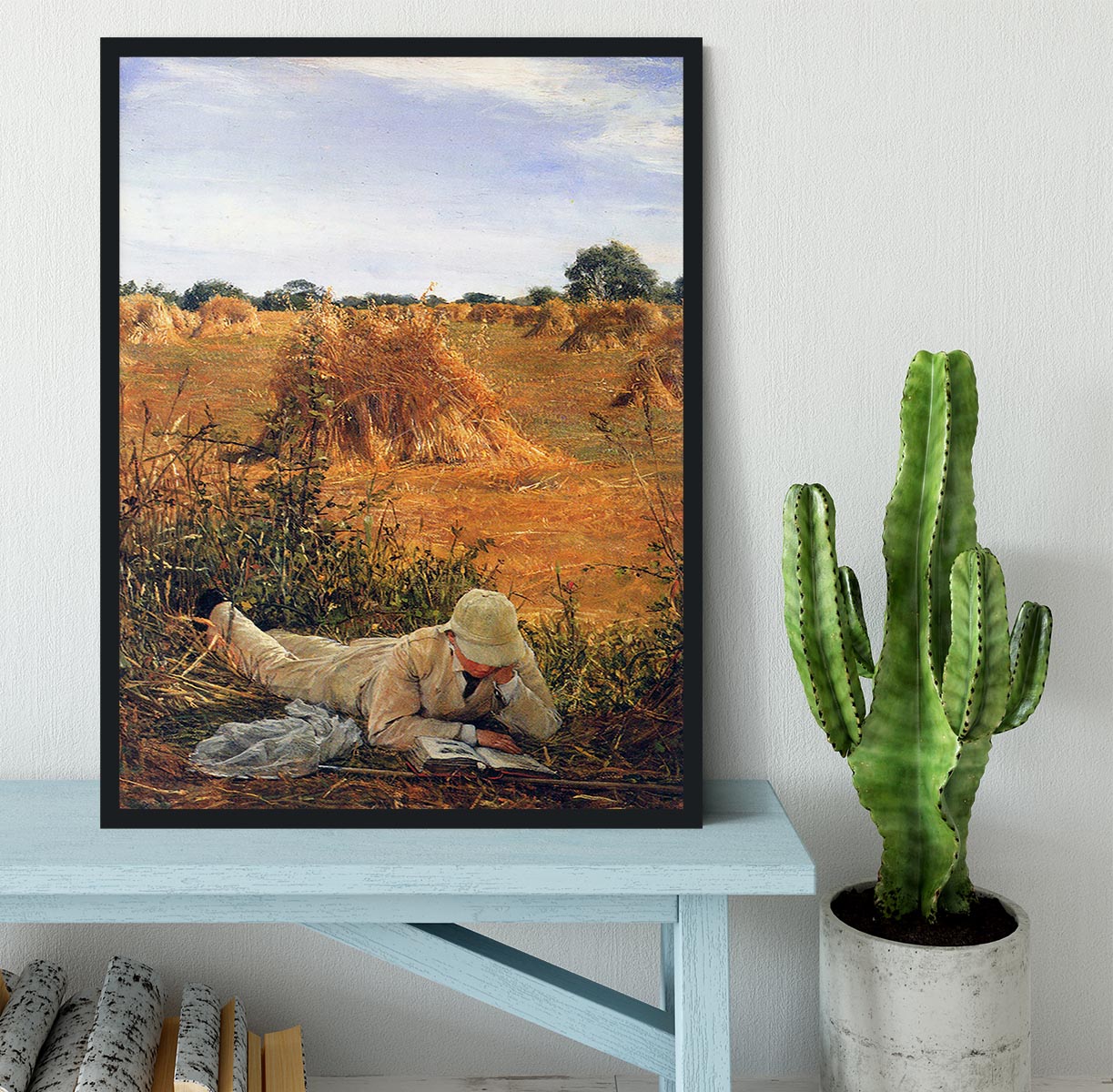 94 degrees in the shade by Alma Tadema Framed Print - Canvas Art Rocks - 2