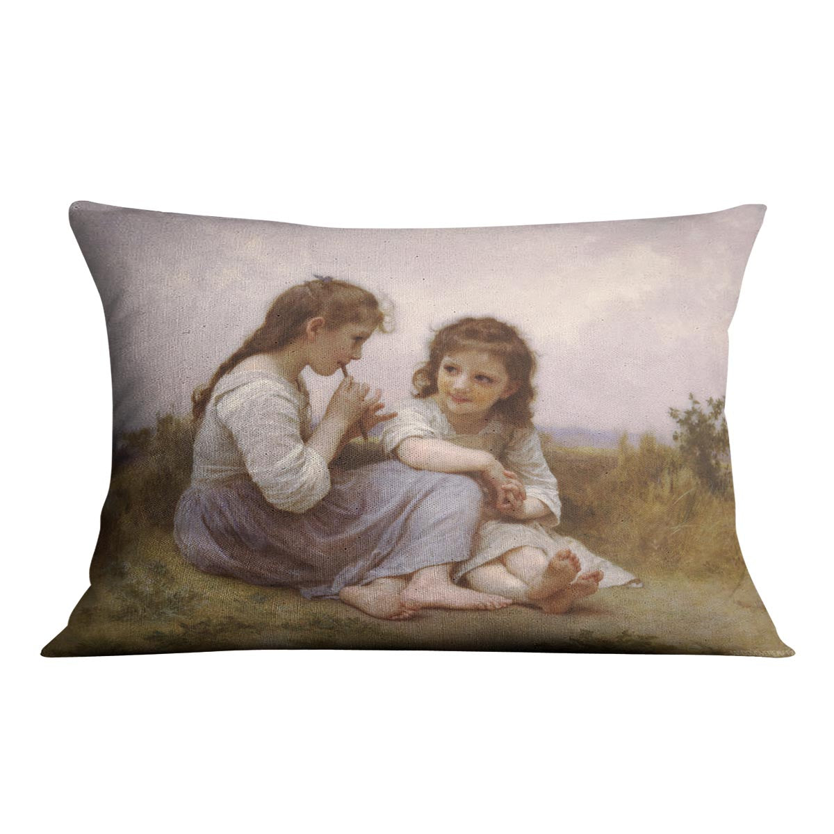 A Childhood Idyll 1900 By Bouguereau Cushion