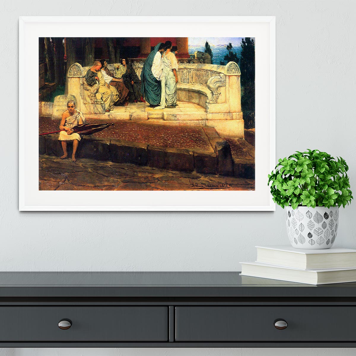 A Exedra by Alma Tadema Framed Print - Canvas Art Rocks - 5