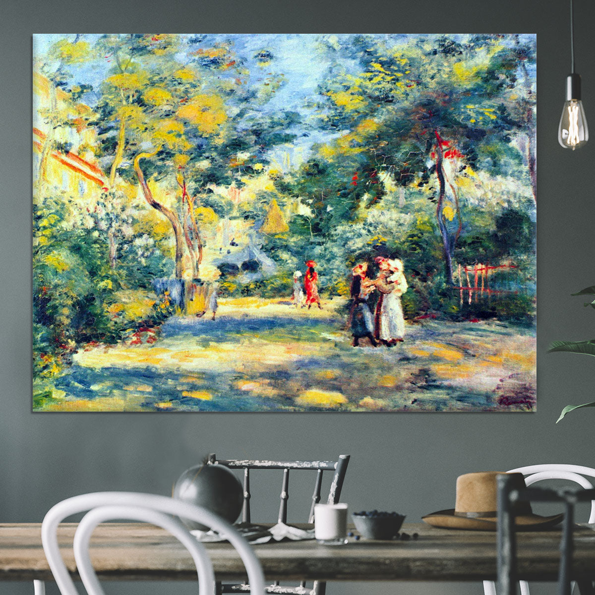 A Garden in Montmartre by Renoir Canvas Print or Poster - Canvas Art Rocks - 3
