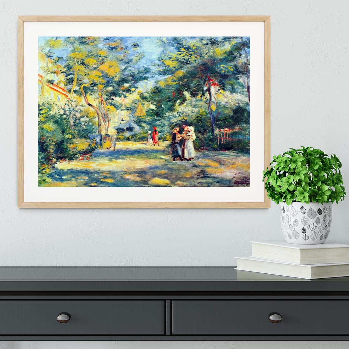 A Garden in Montmartre by Renoir Framed Print - Canvas Art Rocks - 3
