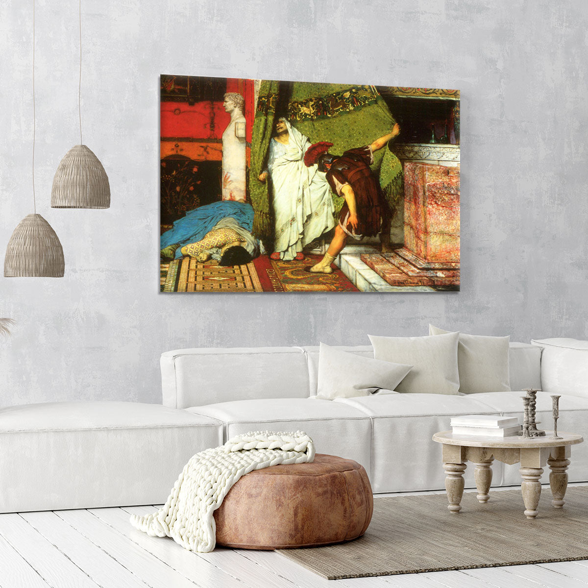 A Roman conqueror detail 2 by Alma Tadema Canvas Print or Poster - Canvas Art Rocks - 6