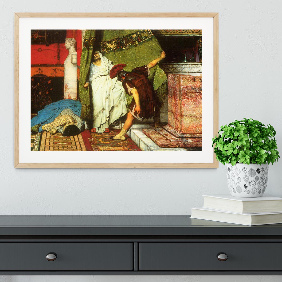 A Roman conqueror detail 2 by Alma Tadema Framed Print - Canvas Art Rocks - 3